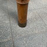 Bamboo side table with mirror top from France, 1940s