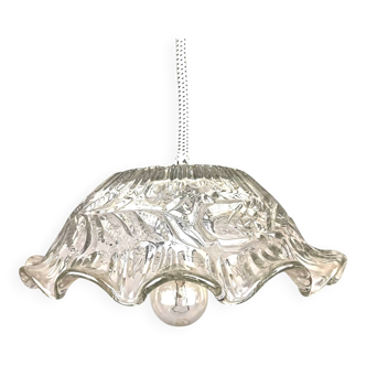 Mid-Century Glass Farmhouse Hanging Lamp