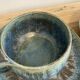 Paire tasse et sous tasse grès signes Denbac