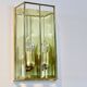 Glamorous pair of French Brass & Facet Glass Sconces