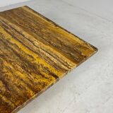 Square Brutalist amber stone coffeetable
