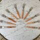 Set of 10 dessert forks in Bakelite 60s-70s