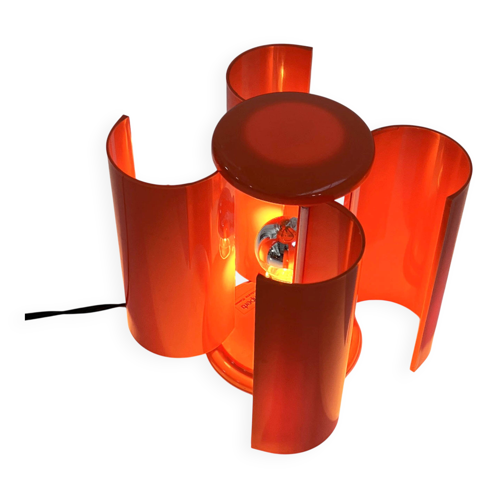 Lampe de table fleur par Studio D.A, Casati & Ponzio pour Lamperti, 1970