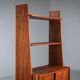 Italian bookcase with three shelves and storage