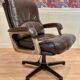 Swivel armchair and its ottoman "drabert" for "gerd lange".