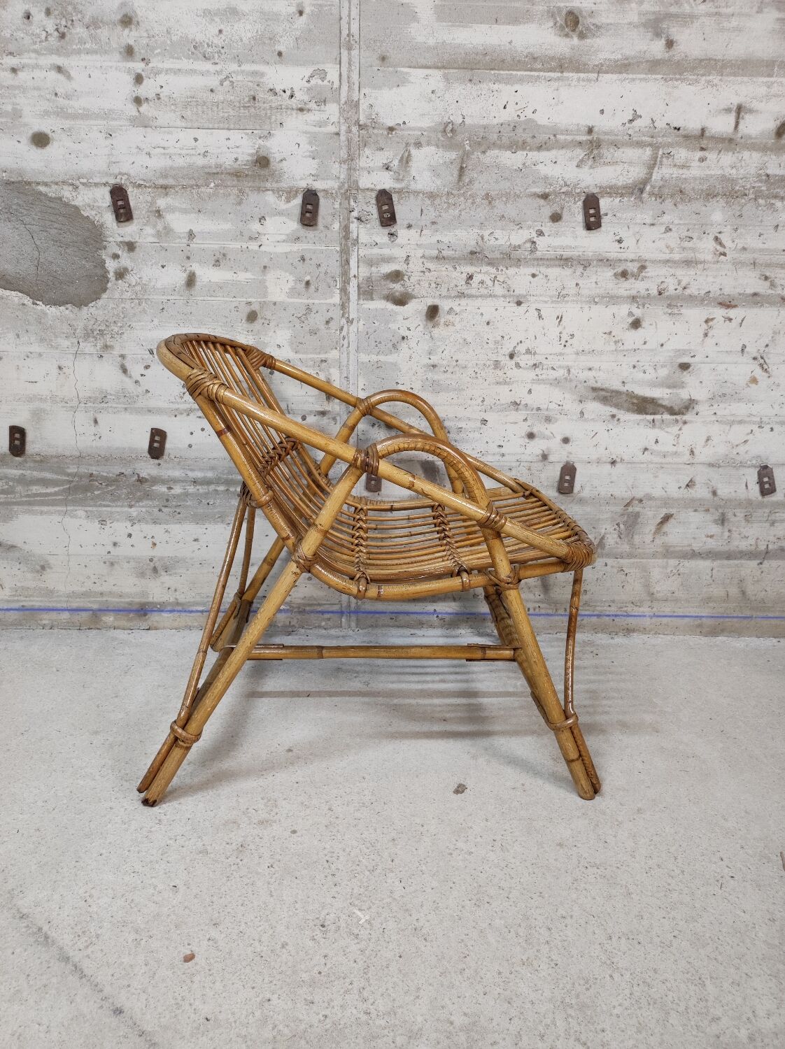 Vintage rattan armchair
