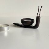 Brutalist Snail Candle Holder Vintage