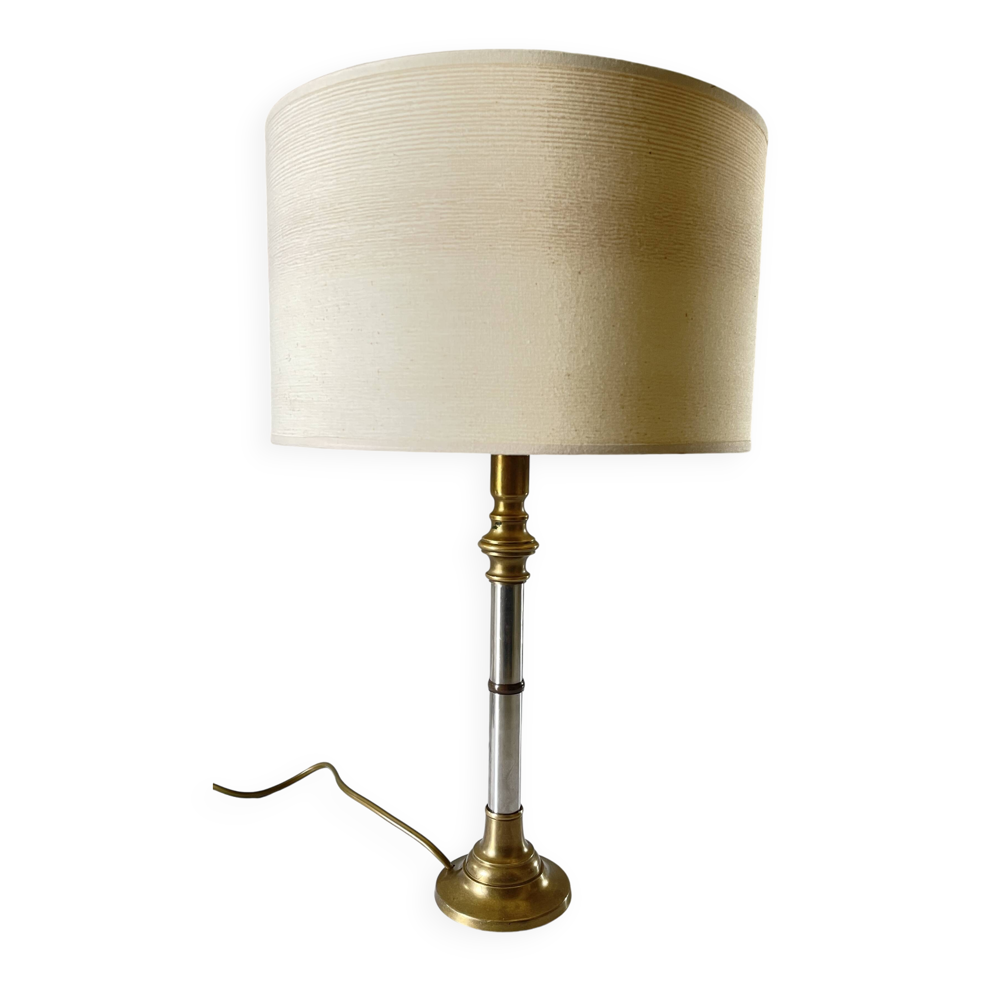 70s lamp with wood effect lampshade