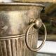 Patinated silver metal champagne bucket