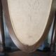 Swivel wooden mirror on stand
