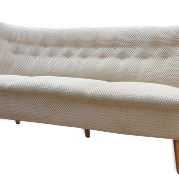Sofa sofa and 2 armchairs chauffeurs flesh years Wing 50 vintage