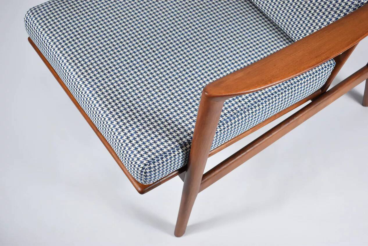 Fauteuil scandinave original Stefan, entièrement restauré, icône.