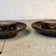 Modernist Scandinavian ceramic art wall lights or sconces, 1960s, set of 2