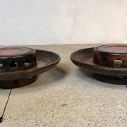 Modernist Scandinavian ceramic art wall lights or sconces, 1960s, set of 2