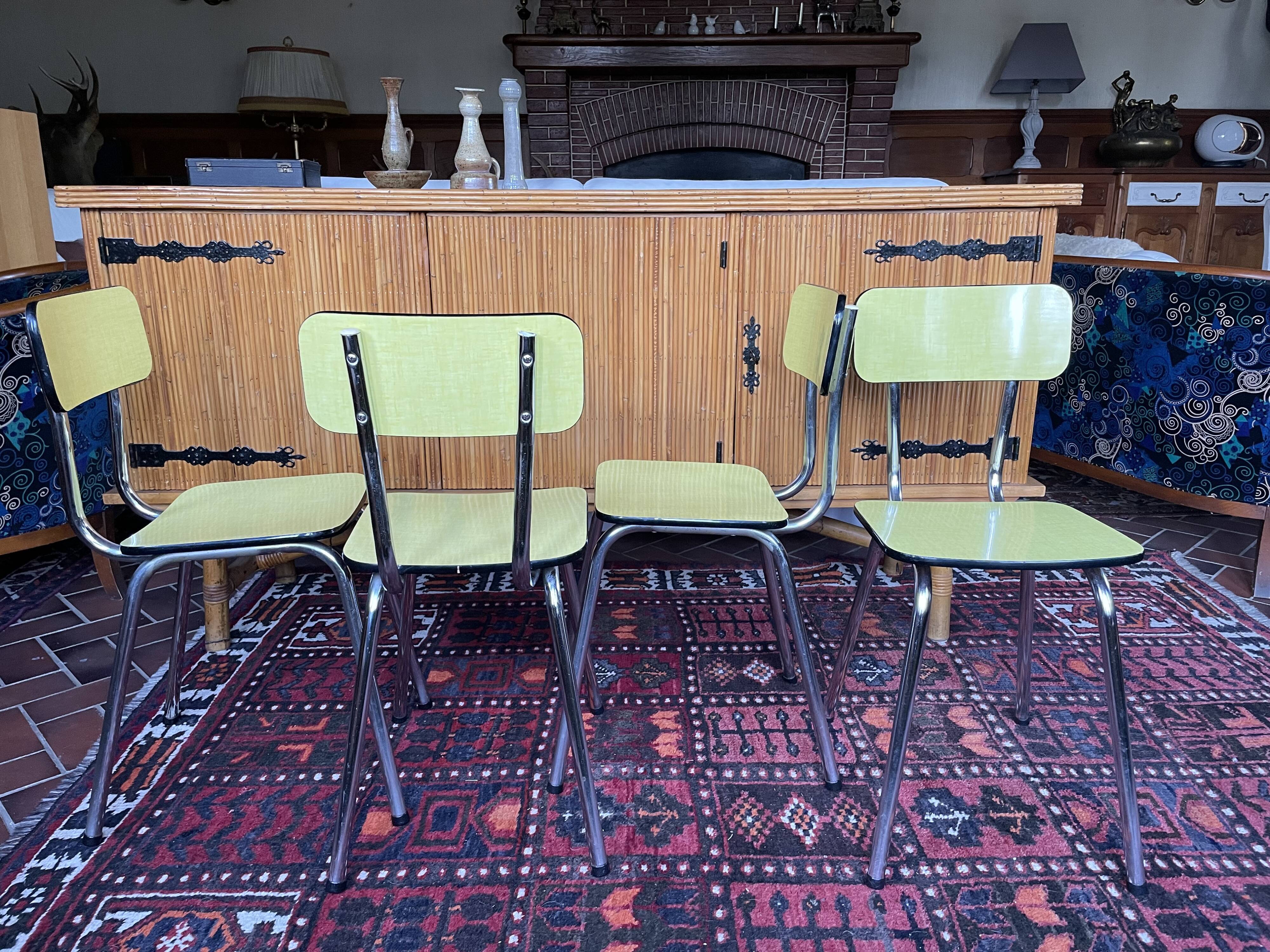 Chaises en formica 1960