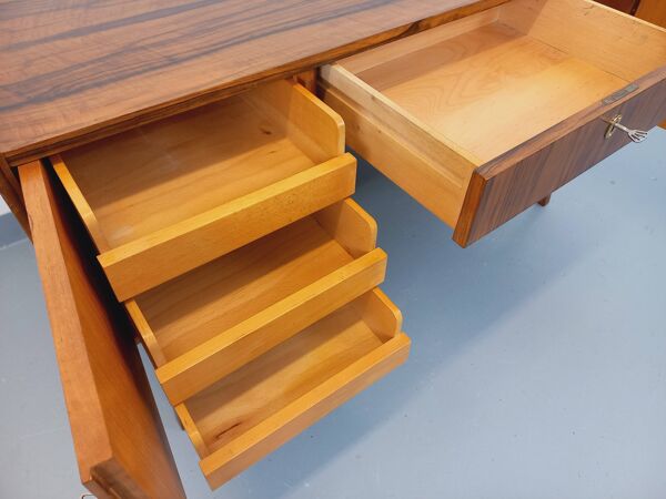 Bureau de direction double-face style scandinave vintage en palissandre