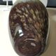 Large Cylindrical Vase in Murano Blown Art Glass/Gold Glitter