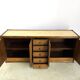Buffet vintage en rotin et travertin, années 1960