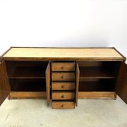 Vintage rattan and travertine sideboard, 1960s