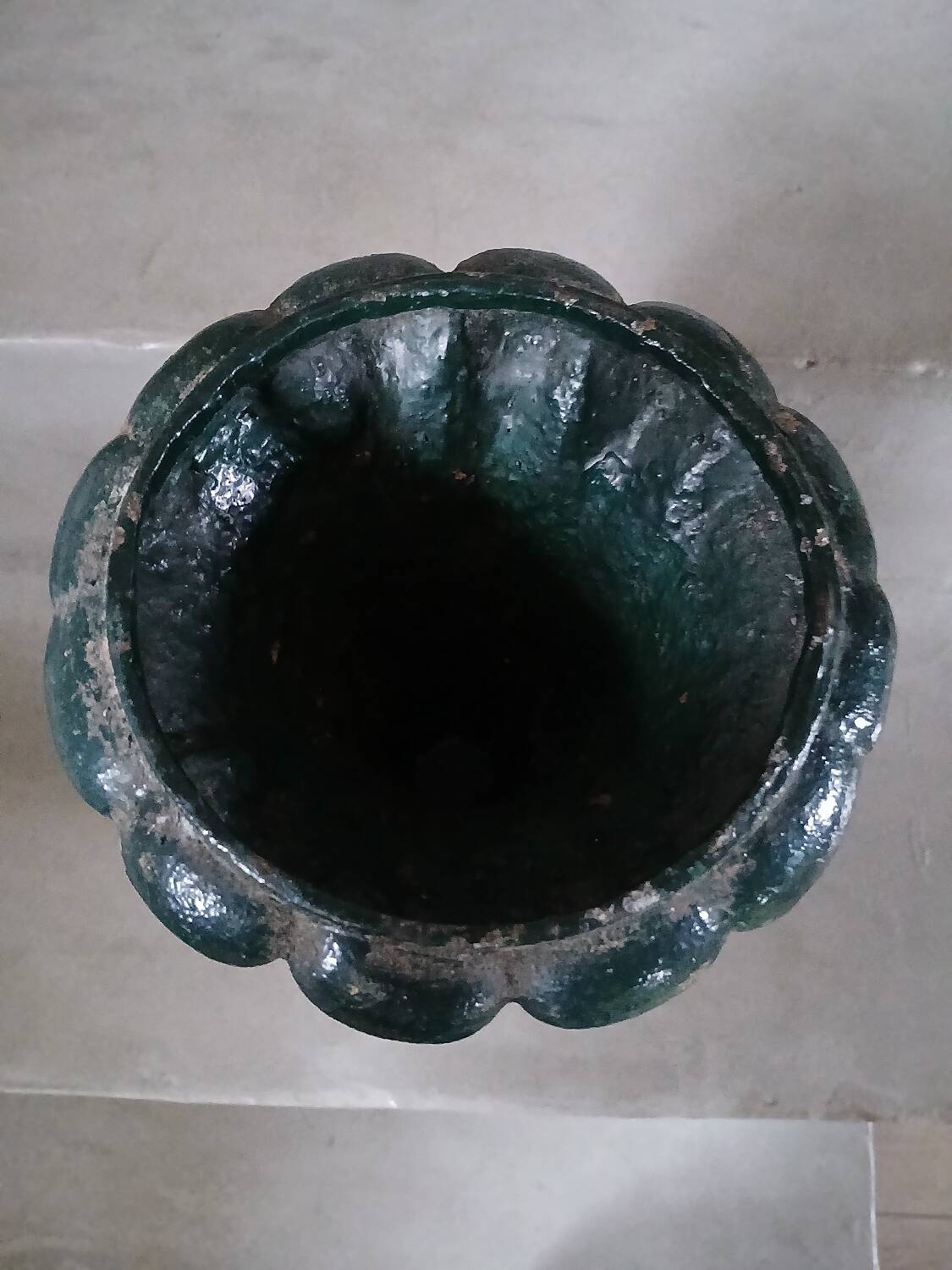 Antique cast iron vase