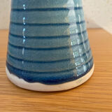 Set of 2 glazed stoneware candle holders