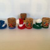 4 anciens coquetiers en bois
