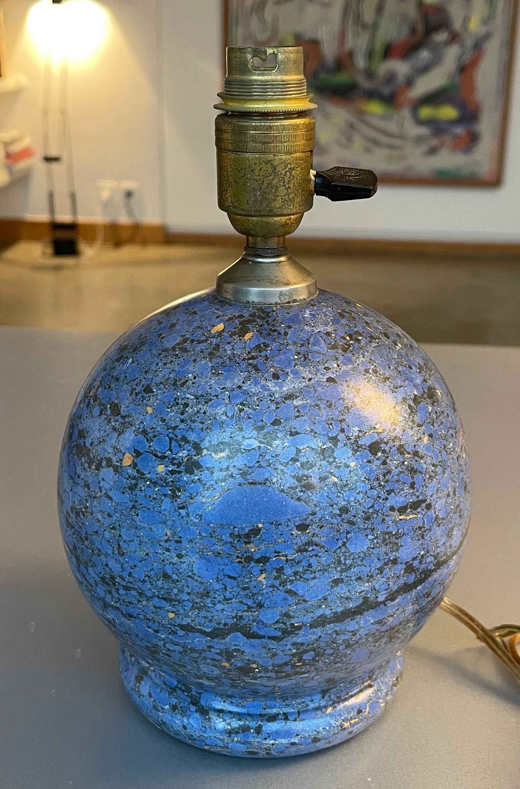 Blue sandstone ball lamp foot