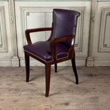 Set of 4 Art Deco chairs and 4 armchairs in rosewood, circa 1930