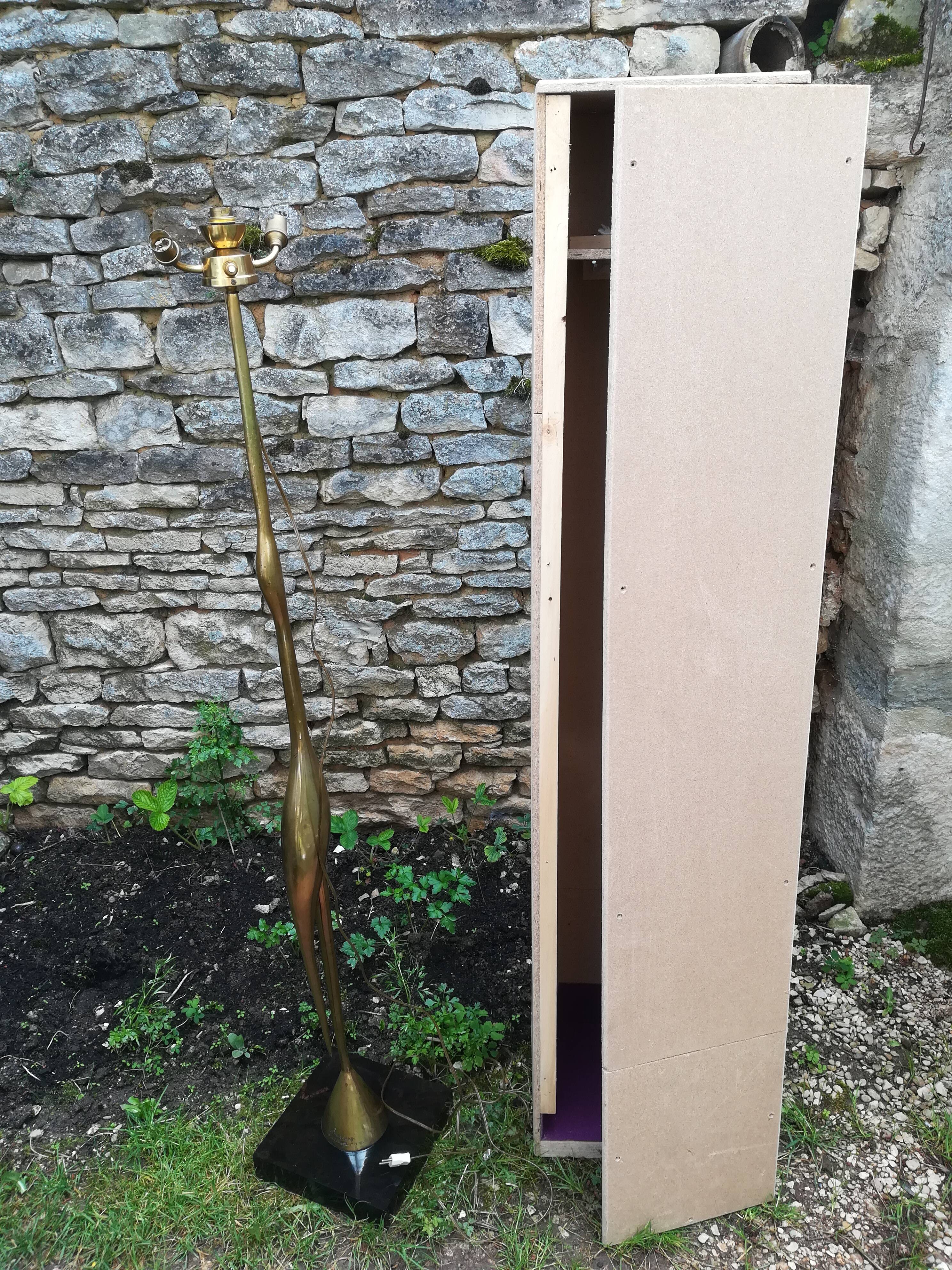 Floor lamp by René Broissand in bronze circa 1970