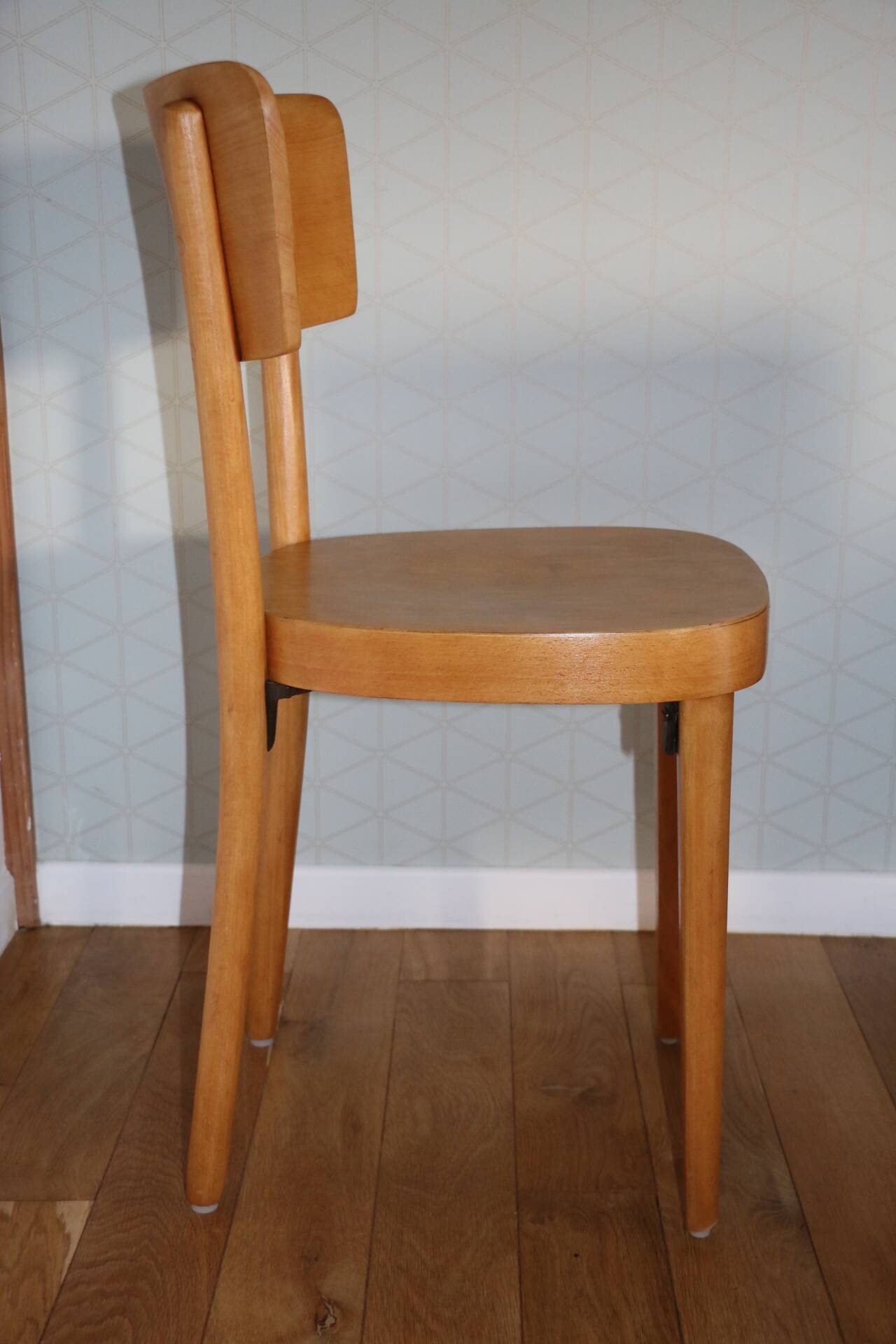 Série de 3 chaises bistrot 1950