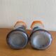 Pair of Art Nouveau painted glass vases