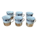 Set of 6 vintage porcelain and silver-plated cups