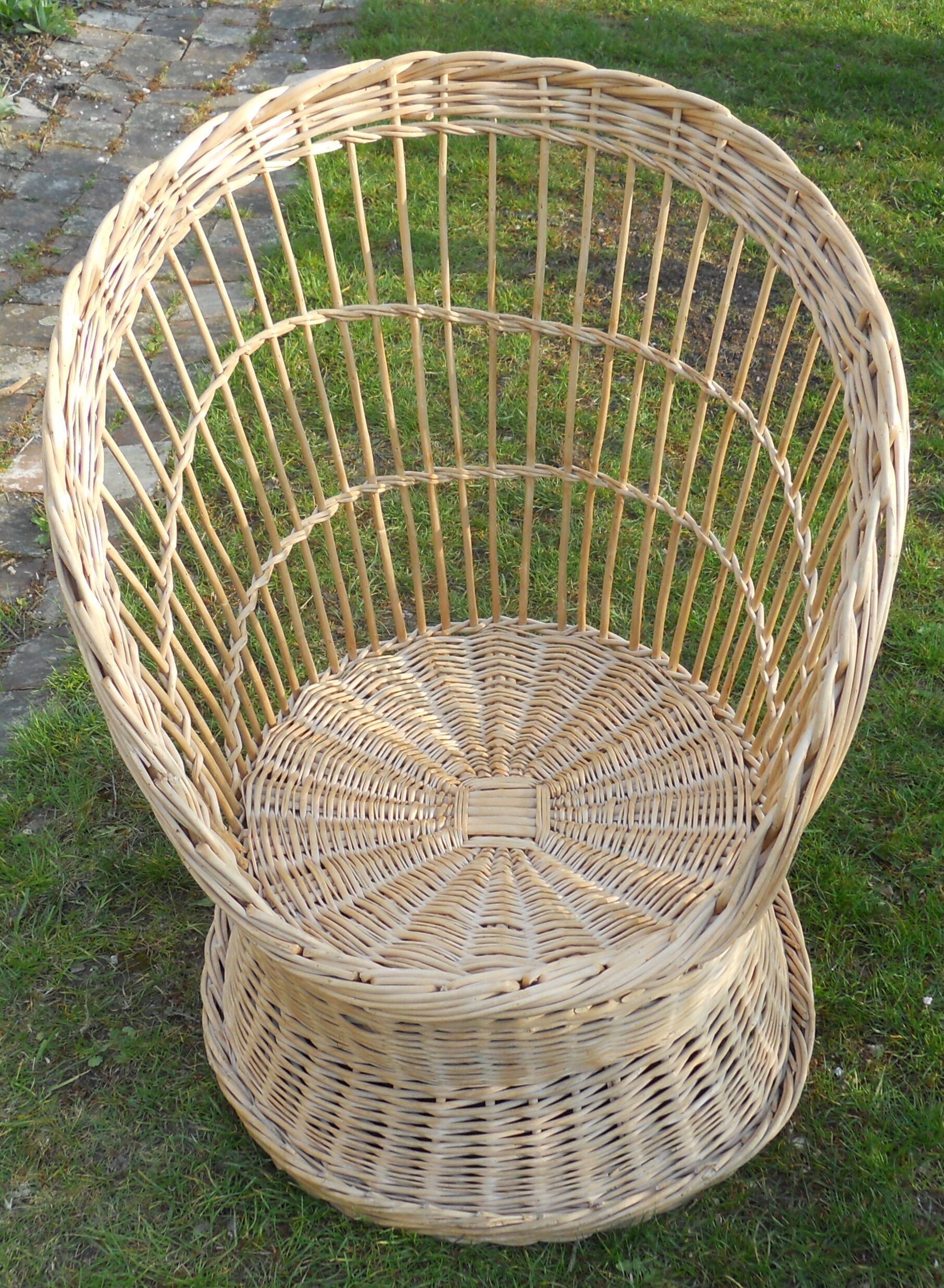 Pair of rattan armchairs