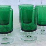 Set of 5 wine glasses Luminarc Arcoroc year 1970