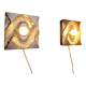 Pair of ceramic brutalist wall lamps by Pan Leuchten, 1960s