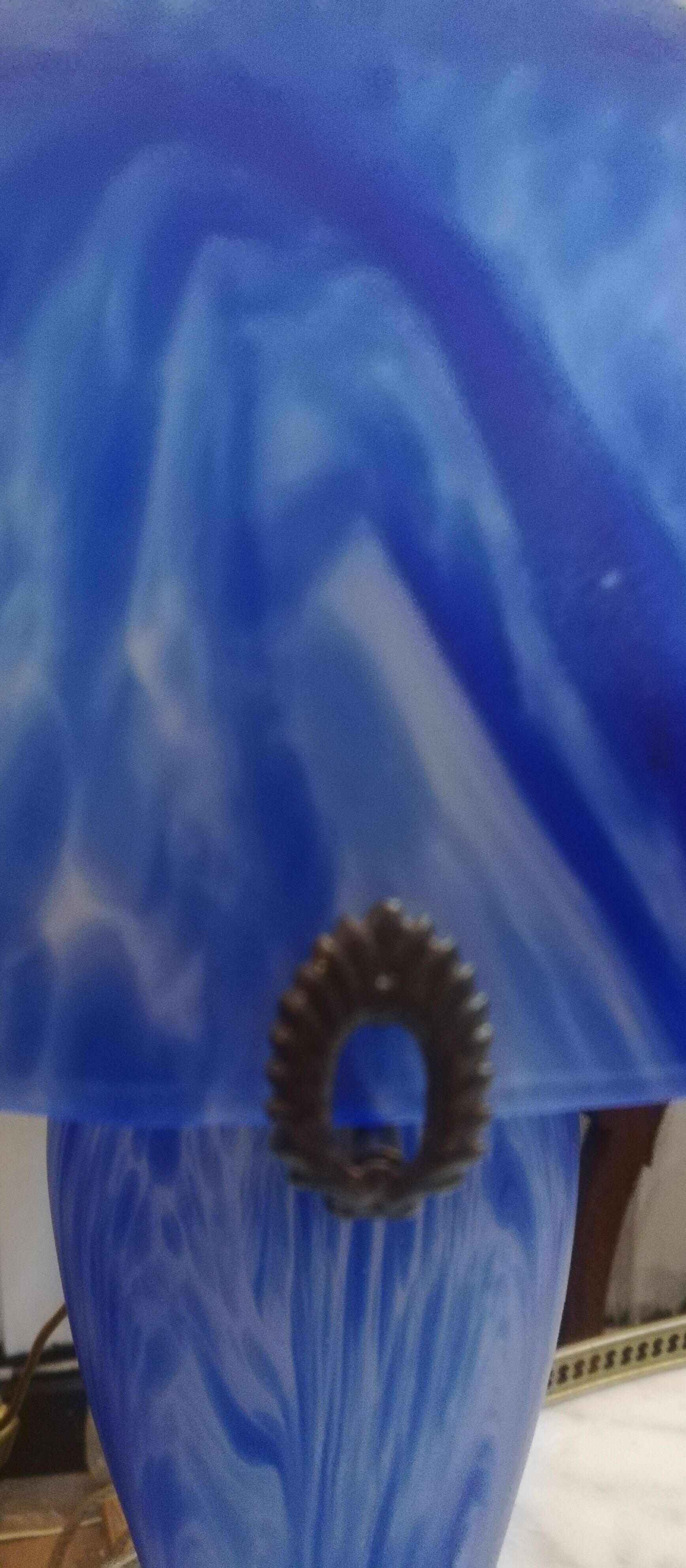 Mushroom lamp in glass paste