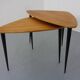 Mid-Century Triangular Birch Side Tables, 1960s, Set of 2