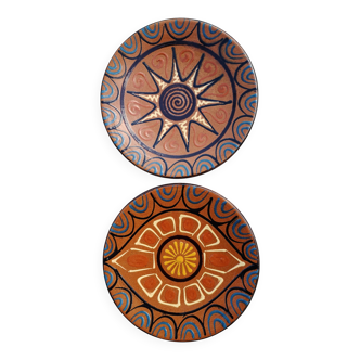 Plates, Puygdemont ceramics, vintage