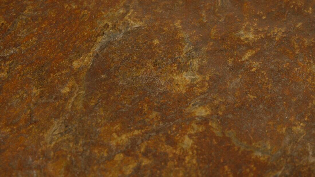 Vintage coffee table | Natural stone | Stainless steel | Brutalist