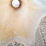Suspensions Lustre ceiling light Opaline glass France POP 1960 Decoration reduced