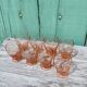 Verres roses art déco