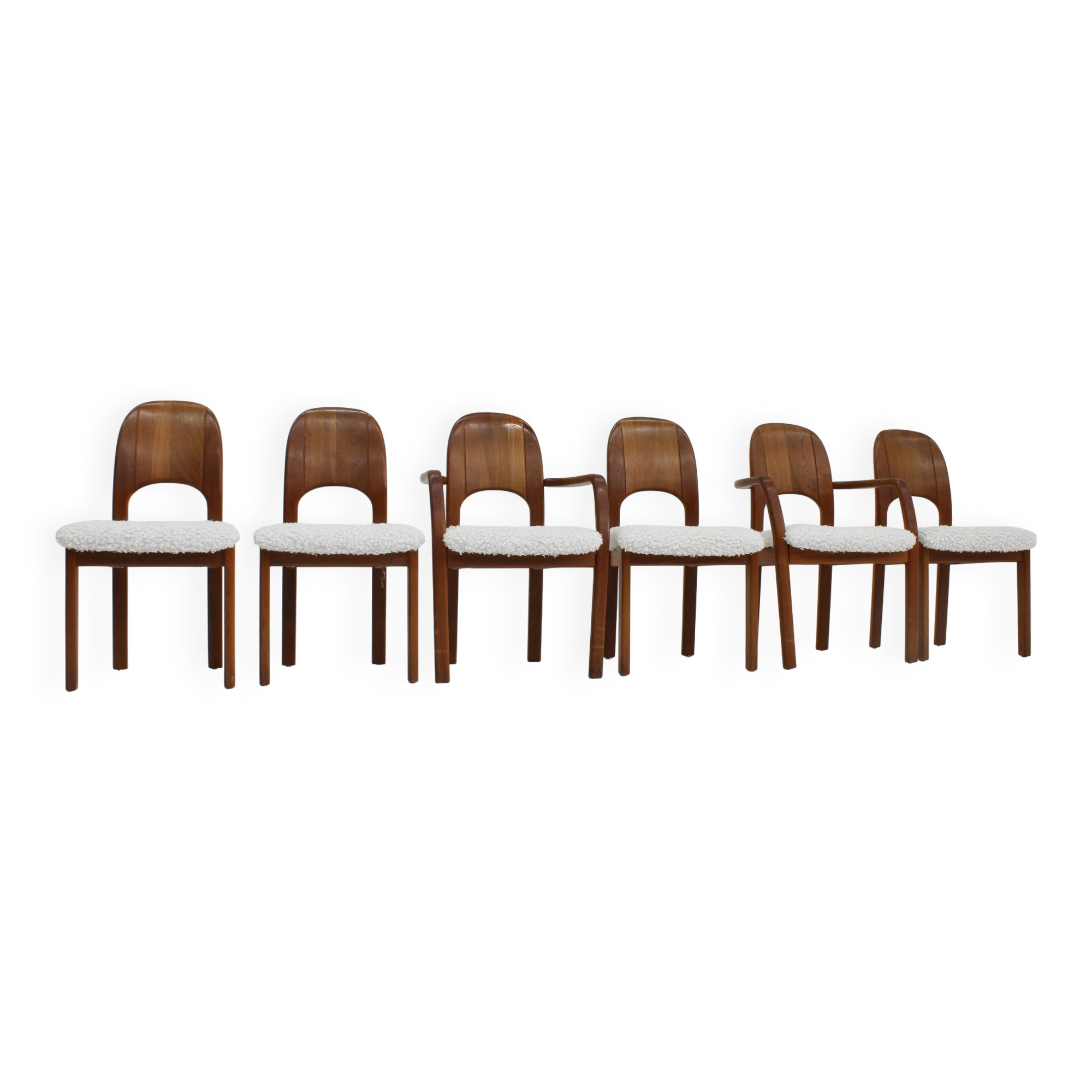 Vintage Danish Dining Chairs teak wood 1960s , Set of 6