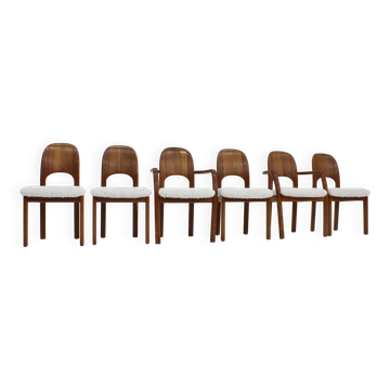Vintage Danish Dining Chairs teak wood 1960s , Set of 6