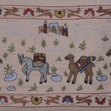 Tapis noué à la main, tapis turc vintage 53x190 cm