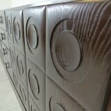 Graphical brutalist credenza, 1970s