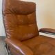 Vintage reclining lounge chair and footrest