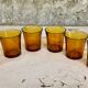 6 Duralex glasses, orange color