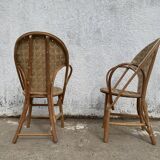 Chestnut armchairs (pair)
