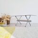 Table design basse chrome et verre années 70