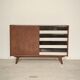 U 458 black and white sideboard by Jiri Jiroutek for Interier Praha, 1960